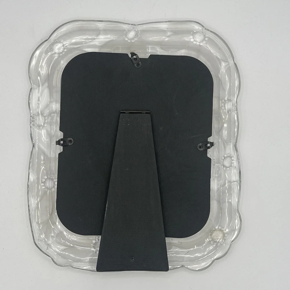 Vintage Fifth Avenue Crystal‎ Glassware Handcrafted Floral Picture Frame 13x11